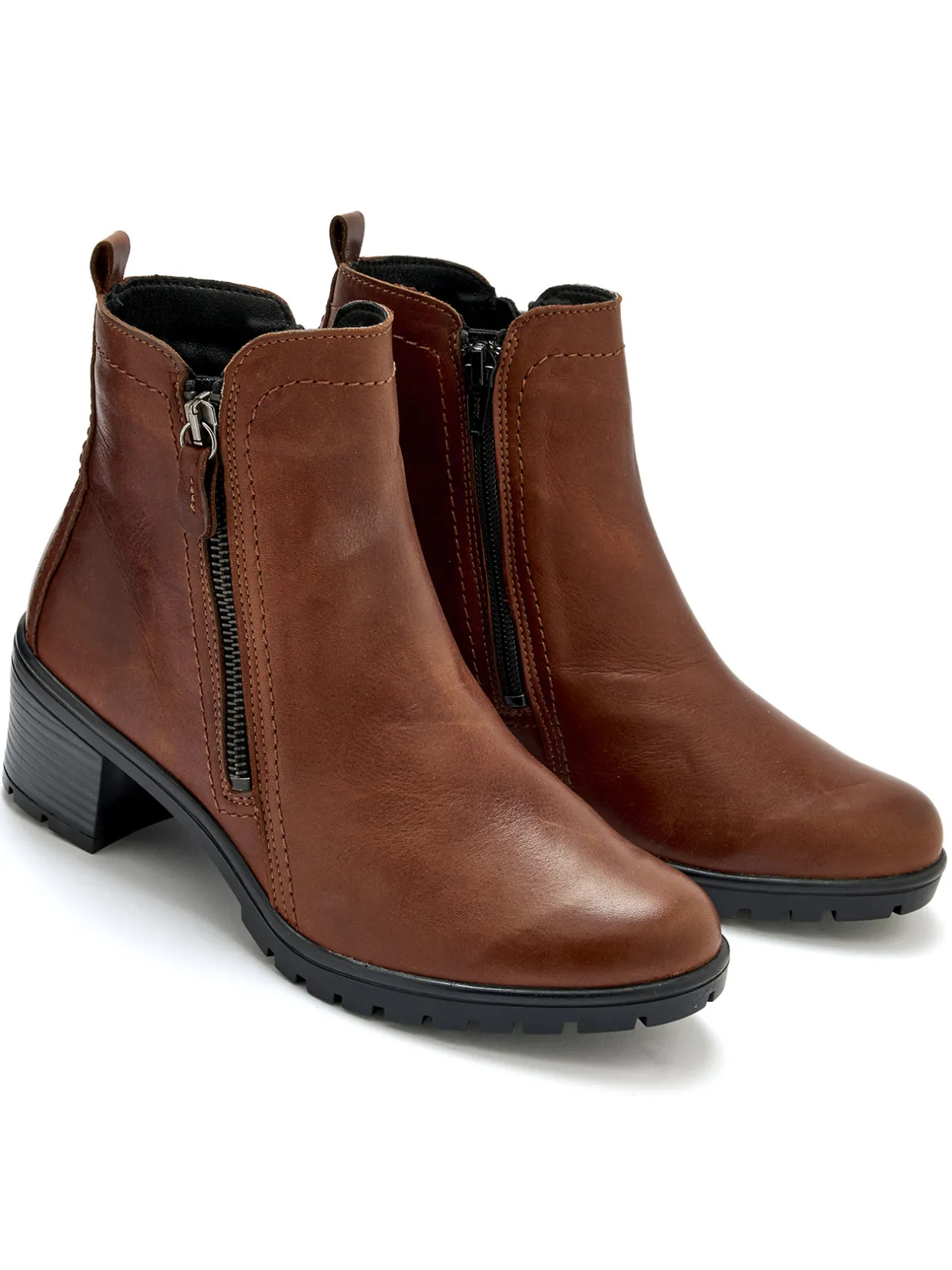 Femme Pédiconfort Boots dessus cuir extra larges