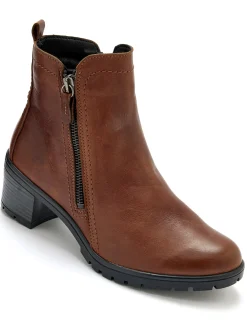 Femme Pédiconfort Boots dessus cuir extra larges