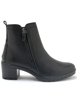 Femme Pédiconfort Boots dessus cuir largeur confort