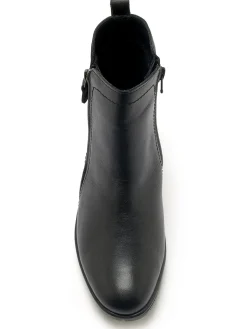 Femme Pédiconfort Boots dessus cuir largeur confort