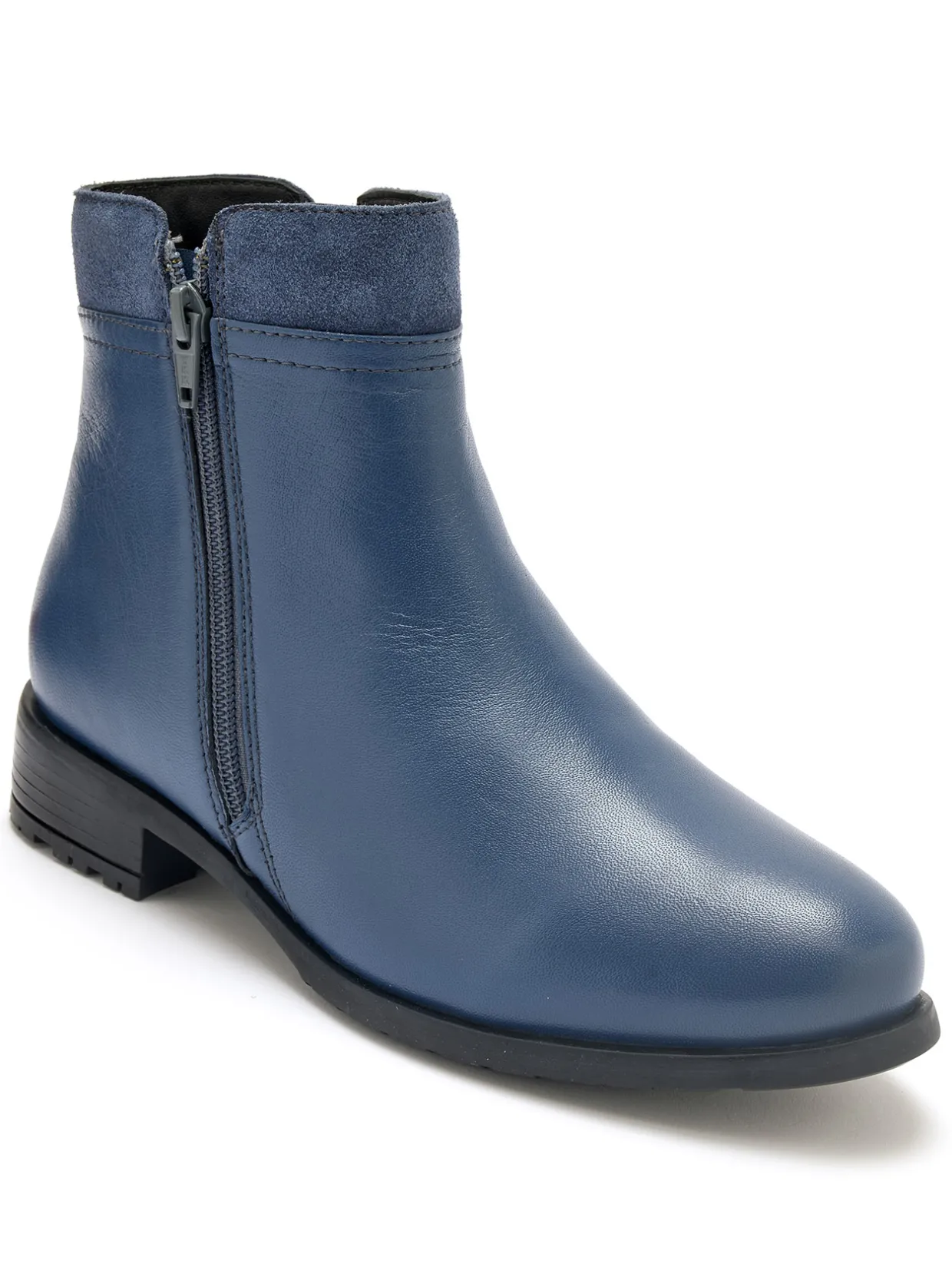 Femme Pédiconfort Boots en cuir double zip