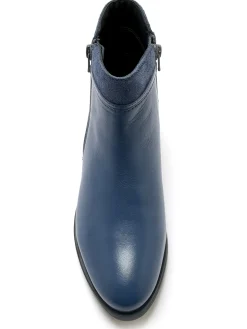 Femme Pédiconfort Boots en cuir double zip