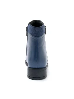 Femme Pédiconfort Boots en cuir double zip