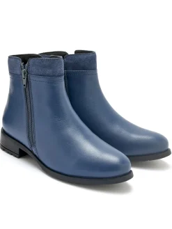 Femme Pédiconfort Boots en cuir double zip