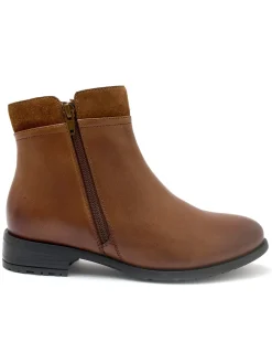 Femme Pédiconfort Boots en cuir double zip