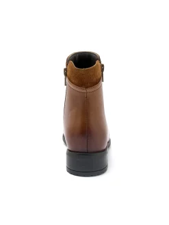 Femme Pédiconfort Boots en cuir double zip