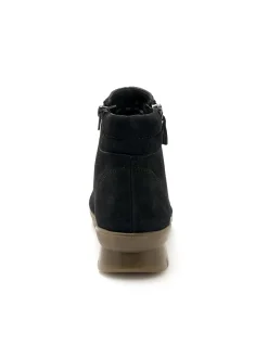 Femme Pédiconfort Boots en cuir extensible double zip