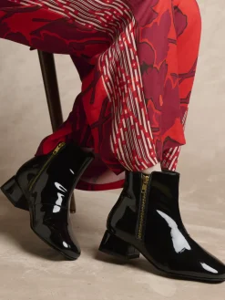 Femme Pédiconfort Boots en cuir verni