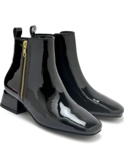 Femme Pédiconfort Boots en cuir verni