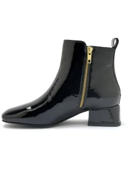 Femme Pédiconfort Boots en cuir verni