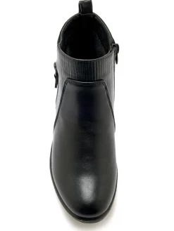 Femme Pédiconfort Boots fourrées compensées double zip