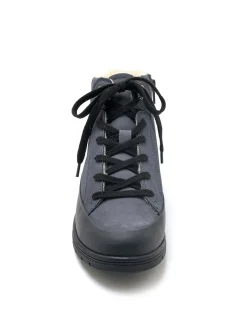 Femme Pédiconfort Boots fourrées cuir velours et caoutchou