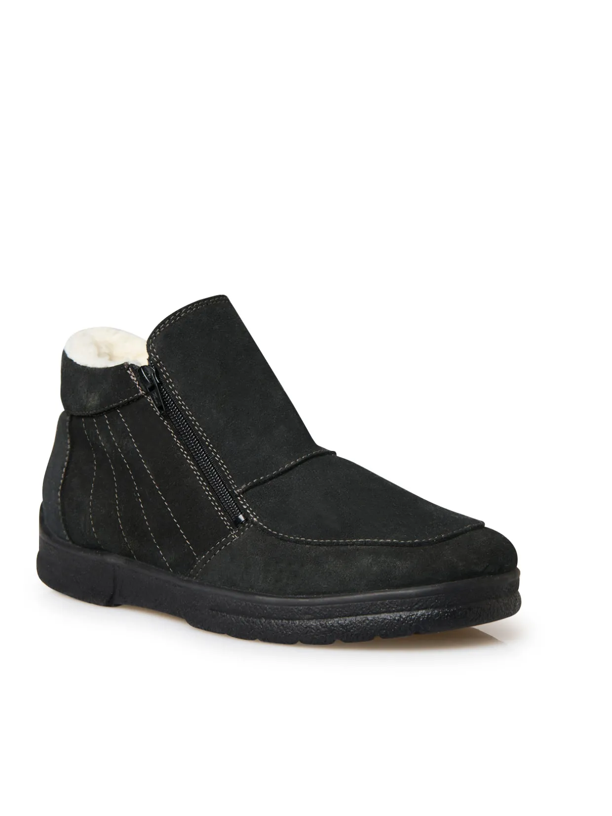 Homme Pédiconfort Boots fourrées double zip