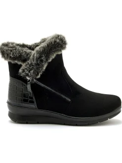 Femme Pédiconfort Boots fourrées zippées