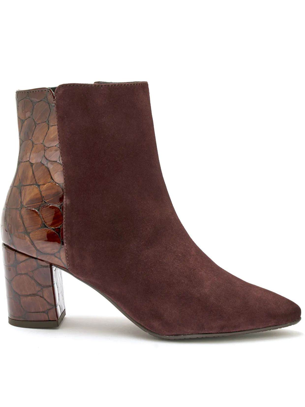 Femme Pédiconfort Boots zippées cuir velours