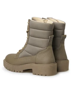 Femme Pédiconfort Boots zippées et lacées doublure suédine