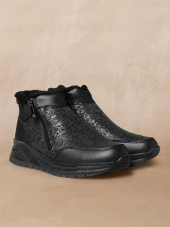 Femme Pédiconfort Boots zippées fourrées