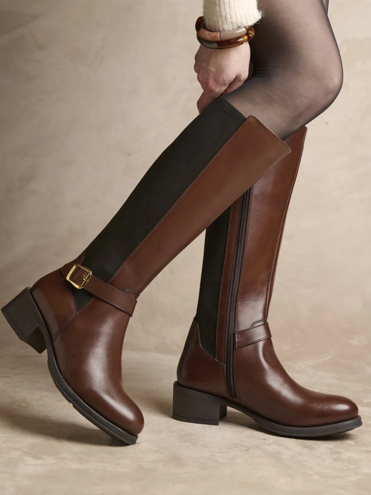 Femme Pédiconfort Bottes hautes mollets larges