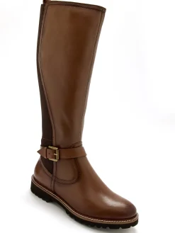 Femme Pédiconfort Bottes tout cuir zip et élastiques