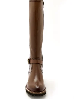 Femme Pédiconfort Bottes tout cuir zip et élastiques