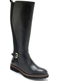 Femme Pédiconfort Bottes tout cuir zip et élastiques