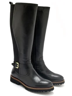 Femme Pédiconfort Bottes tout cuir zip et élastiques
