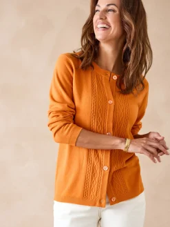 Femme Daxon Cardigan avec jeux de torsades