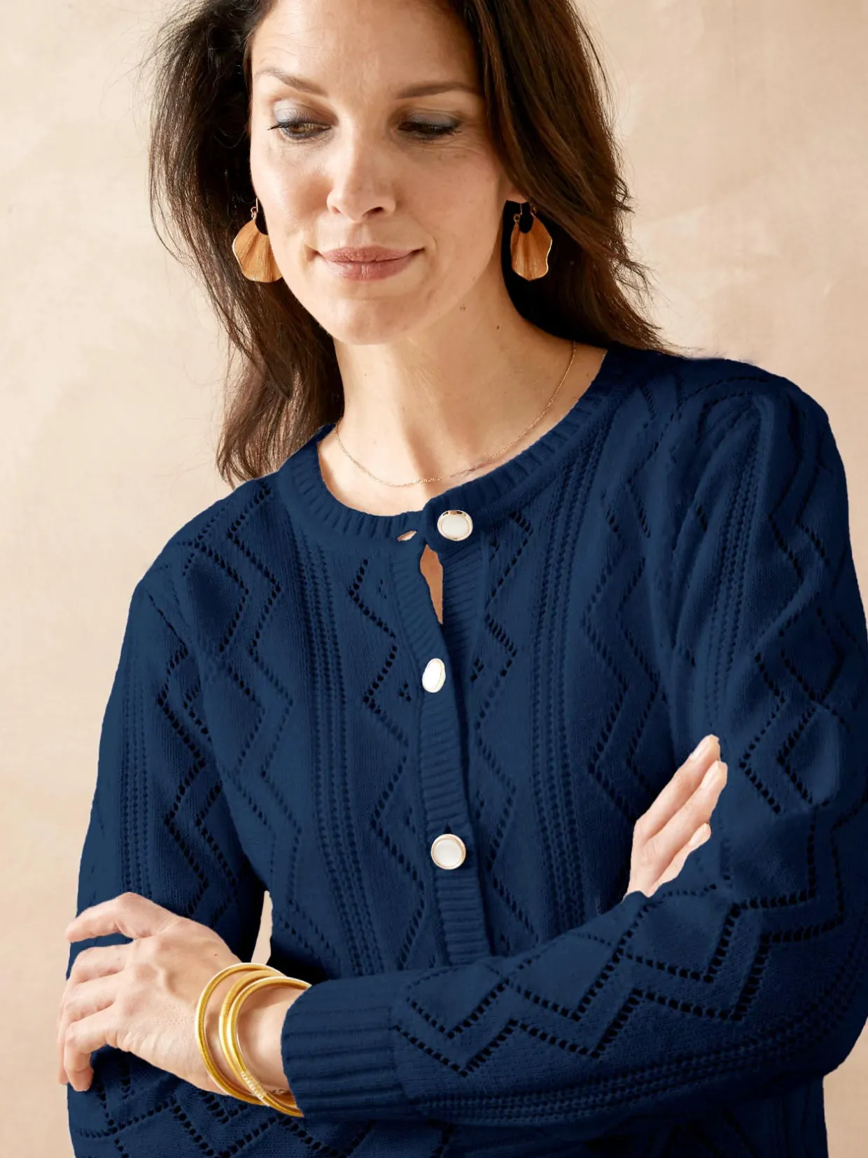 Femme Daxon Cardigan en maille fantaisie