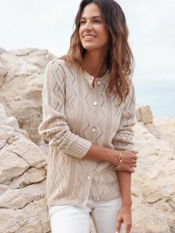 Femme Daxon Cardigan en maille fantaisie