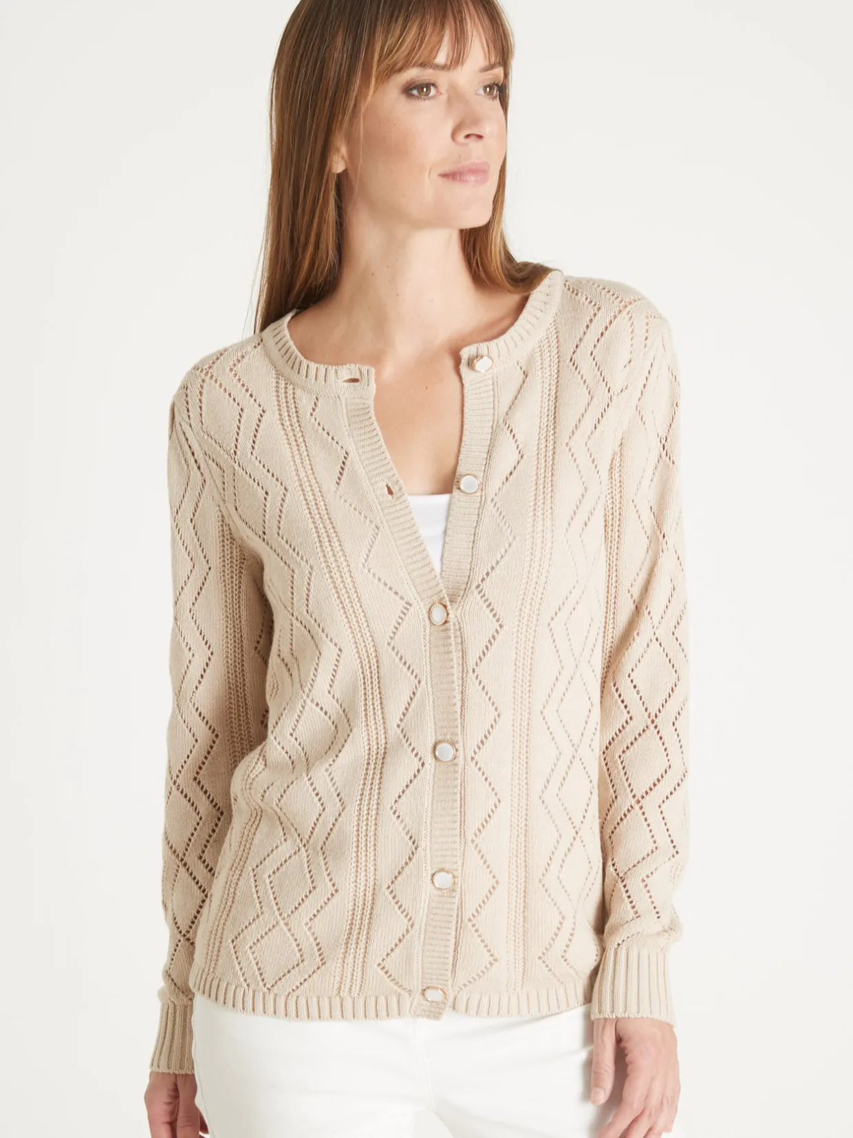 Femme Daxon Cardigan en maille fantaisie