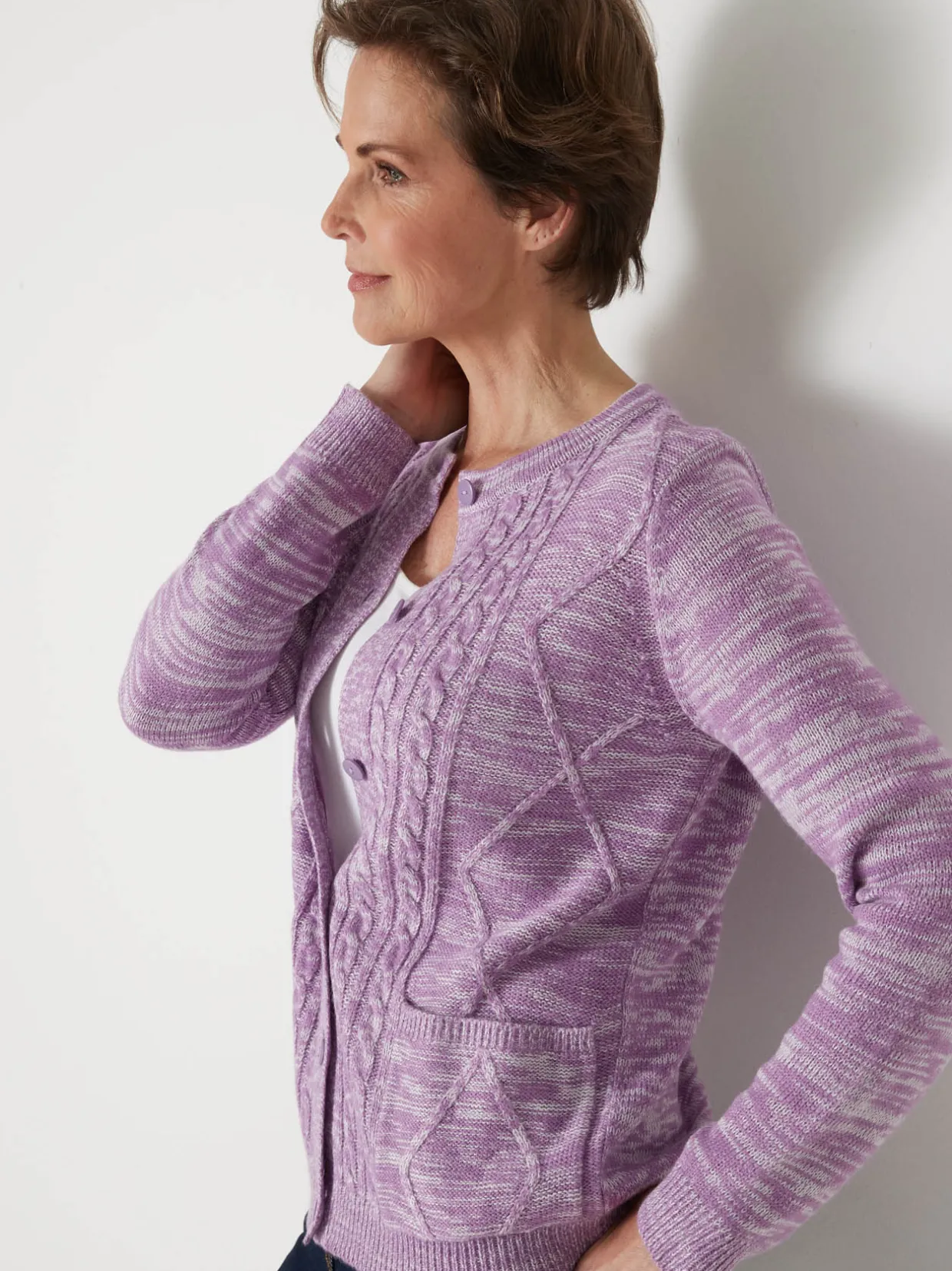 Femme Daxon Cardigan en maille torsadée