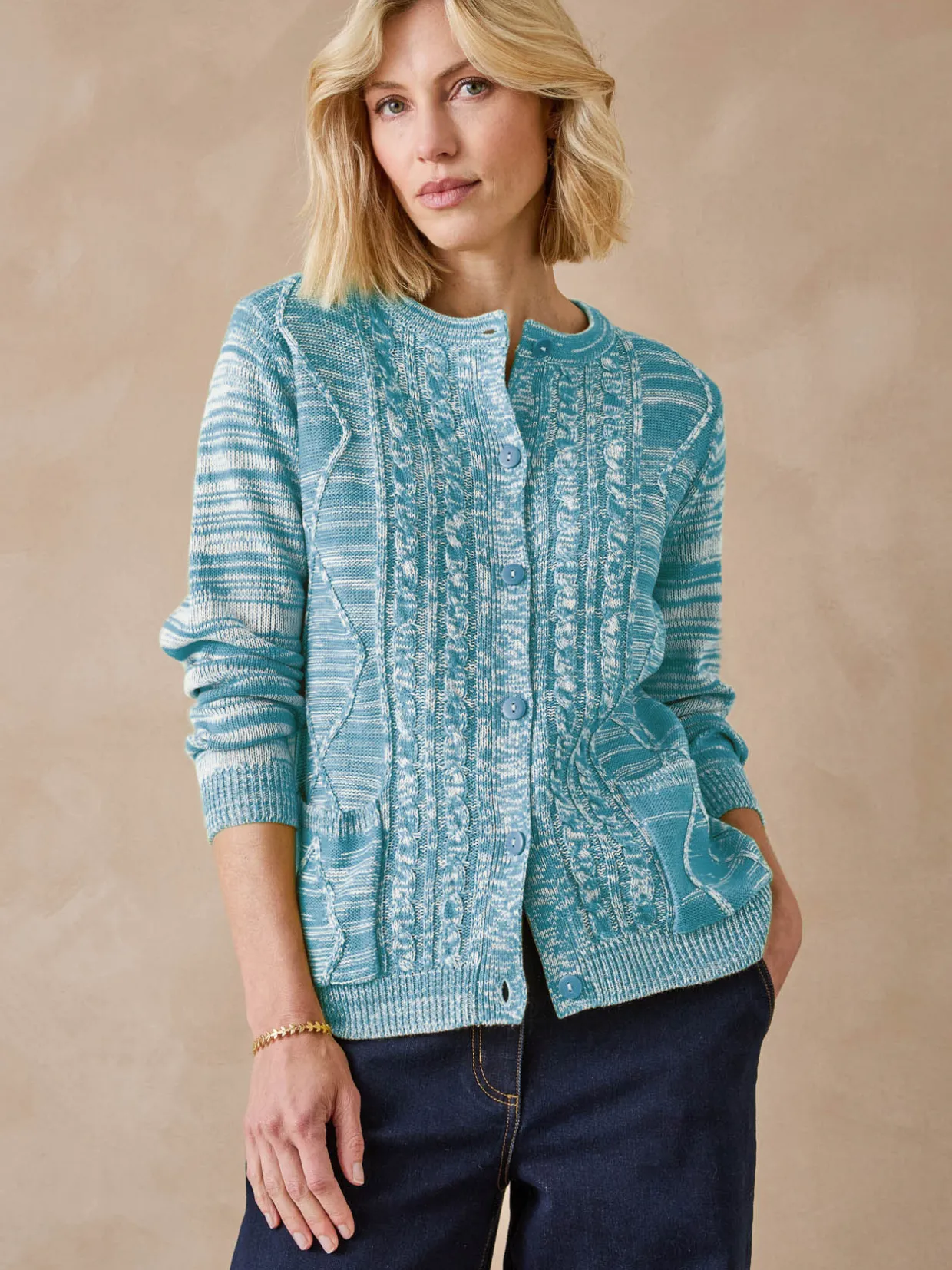 Femme Daxon Cardigan en maille torsadée