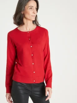 Femme Daxon Cardigan élégant boutons-bijoux