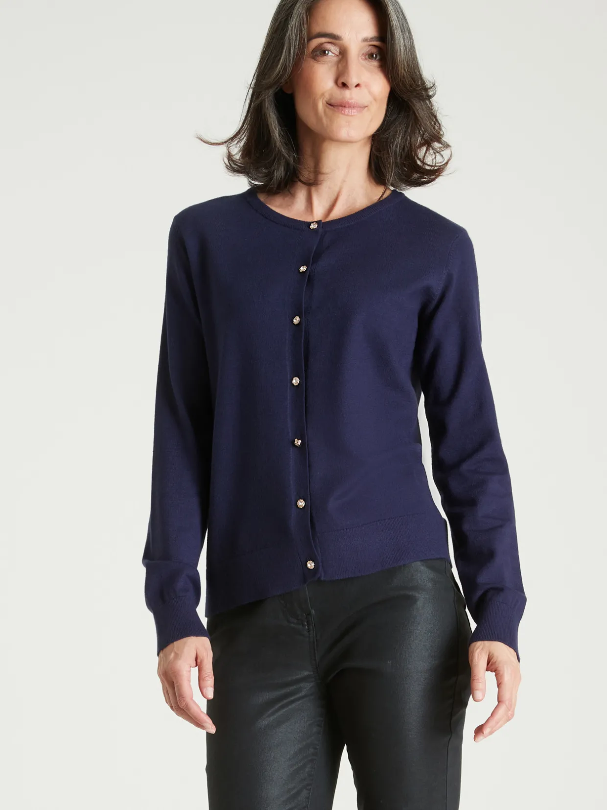 Femme Daxon Cardigan élégant boutons-bijoux