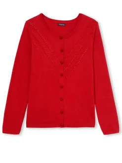 Femme Daxon Cardigan point fantaisie détails rivets