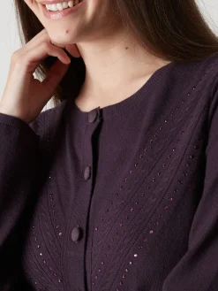 Femme Daxon Cardigan point fantaisie détails rivets