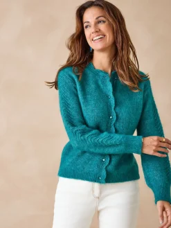 Femme Daxon Cardigan points fantaisie ajourés