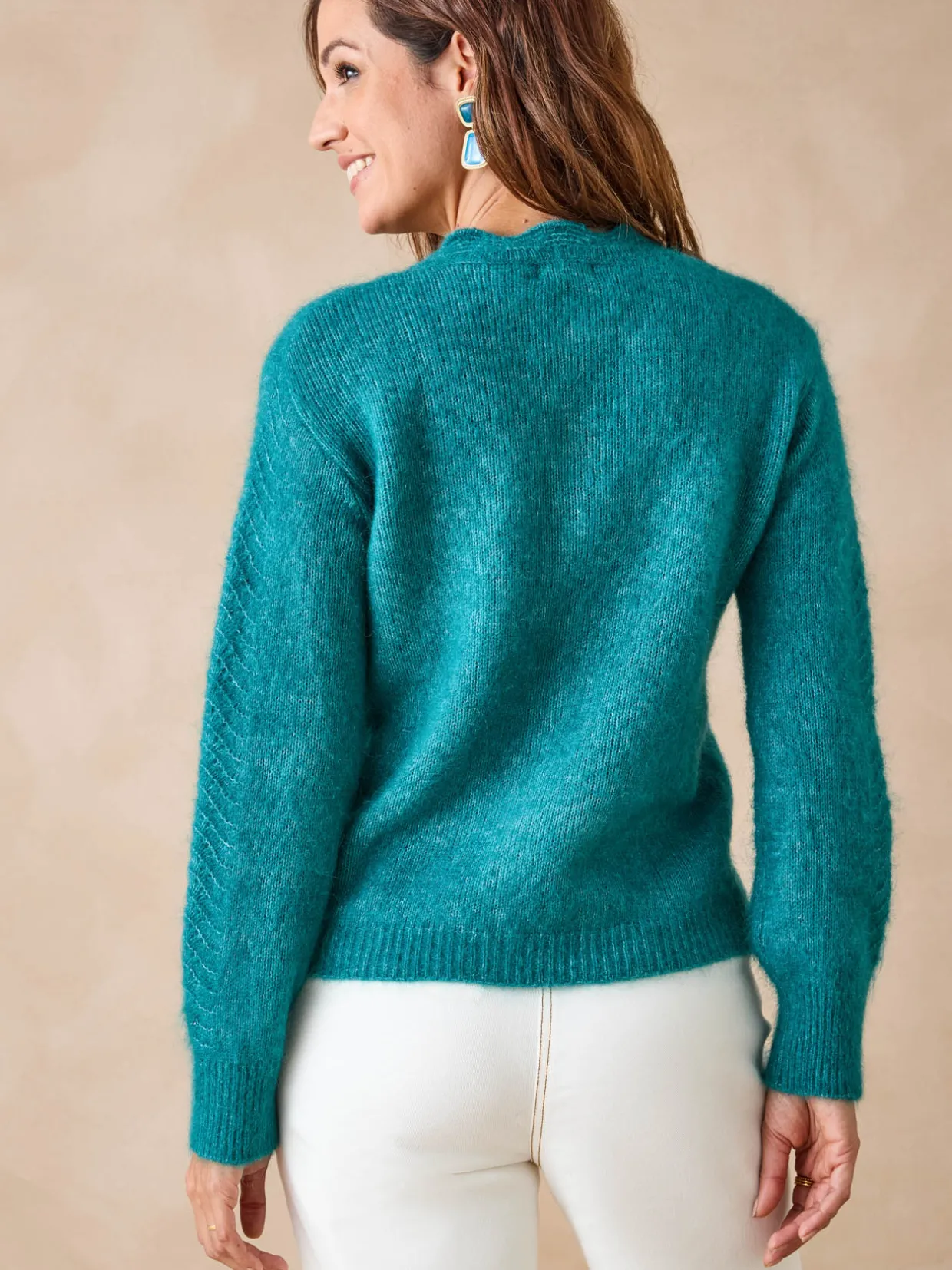 Femme Daxon Cardigan points fantaisie ajourés