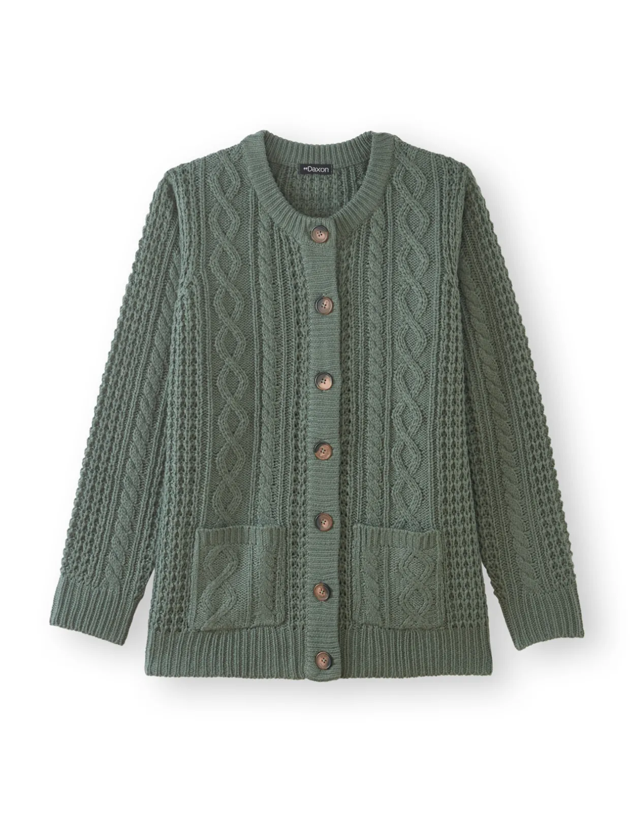 Femme Daxon Cardigan torsadé col rond