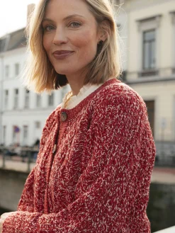 Femme Daxon Cardigan torsadé col rond