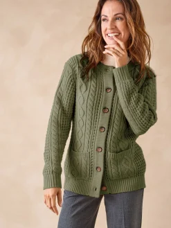 Femme Daxon Cardigan torsadé col rond