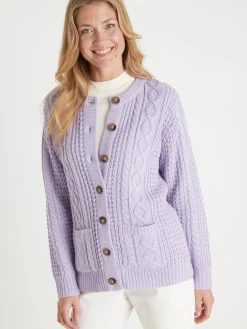Femme Daxon Cardigan torsadé col rond