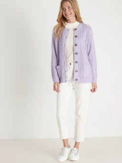 Femme Daxon Cardigan torsadé col rond