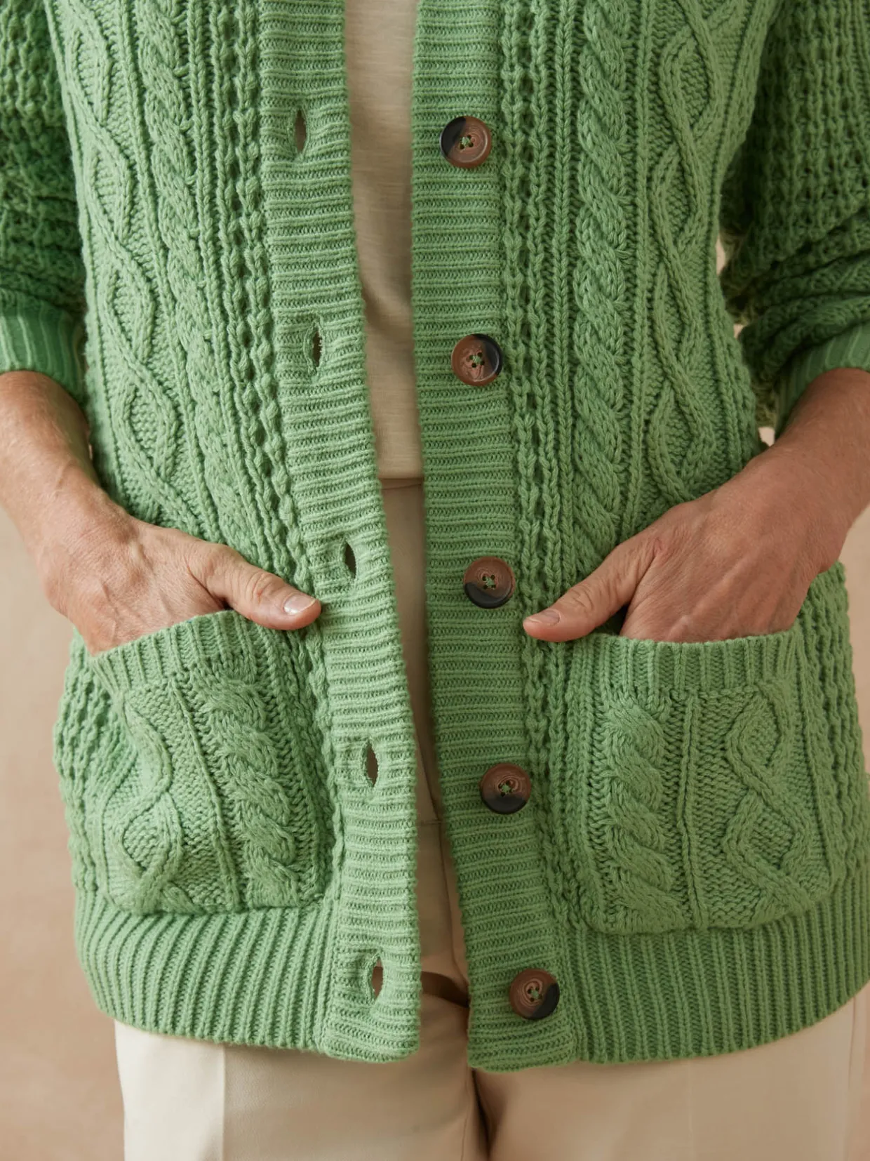 Femme Daxon Cardigan torsadé col rond