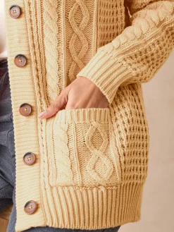 Femme Daxon Cardigan torsadé col rond