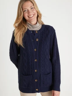 Femme Daxon Cardigan torsadé col rond