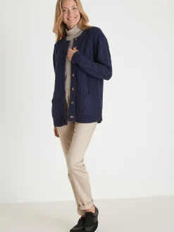 Femme Daxon Cardigan torsadé col rond