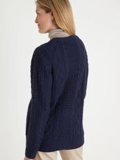 Femme Daxon Cardigan torsadé col rond