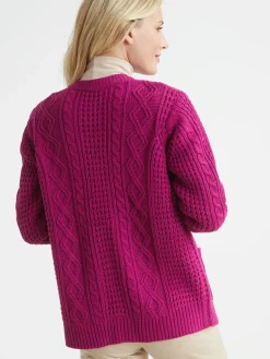 Femme Daxon Cardigan torsadé col rond