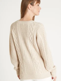 Femme Daxon Cardigan torsadé col rond